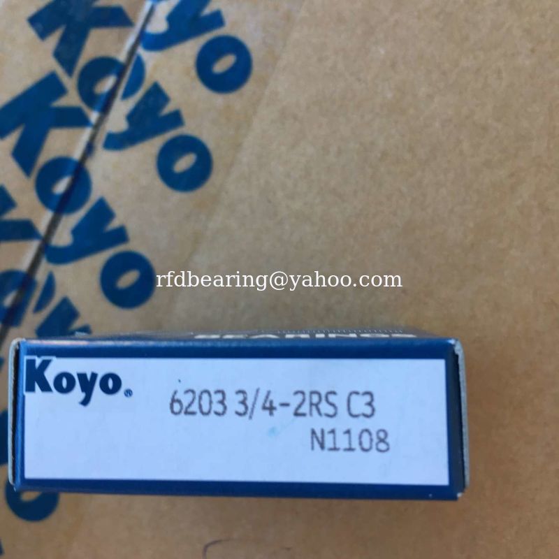 JAPAN KOYO deep groove ball bearing 6203 3/4 2RS C3 bearing 17mm*40mm*12mm exporting to all over the world